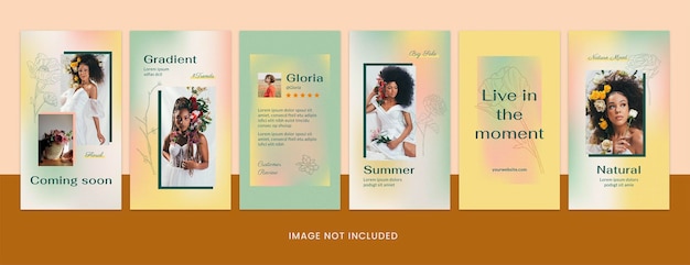 Modello di storia di instagram botanico vol2