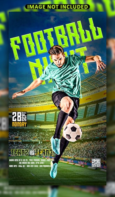Modello di storia di Instagram per eventi sportivi di calcio americano