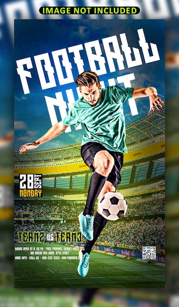 Modello di storia di Instagram per eventi sportivi di calcio americano