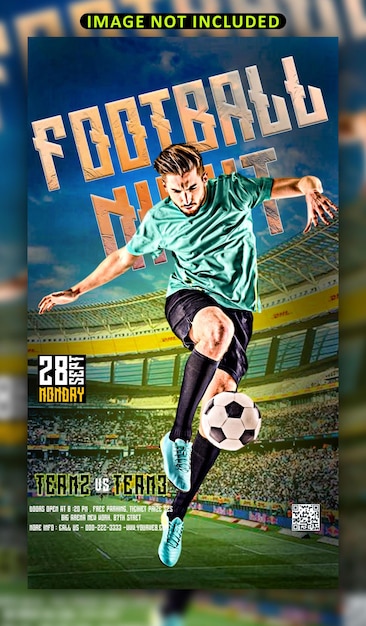 Modello di storia di Instagram per eventi sportivi di calcio americano