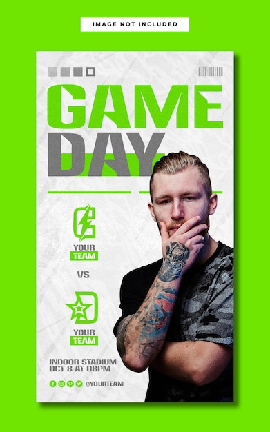 Modello di storia sui social media di instagram di giochi di eSport