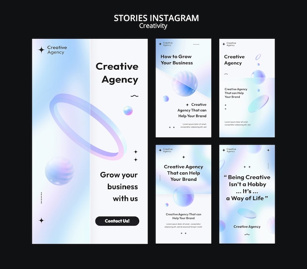 Modello di storie di creatività instagram