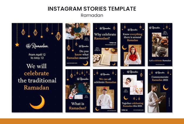 Modello di storie di instagram di eventi di Ramadan