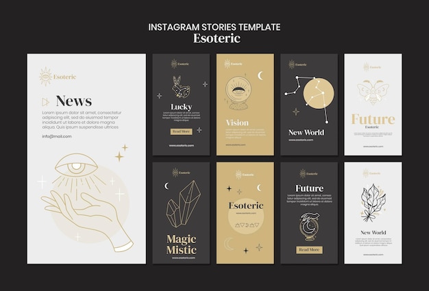 Modello di storie di instagram esoterico