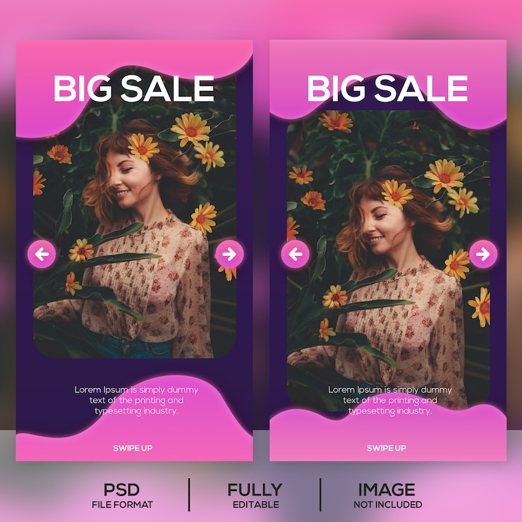 PSD modello di storie di moda instagram