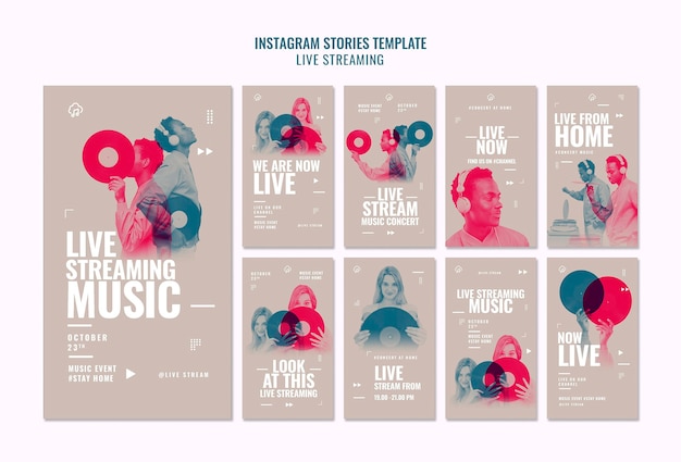 Modello di storie instagram live streaming