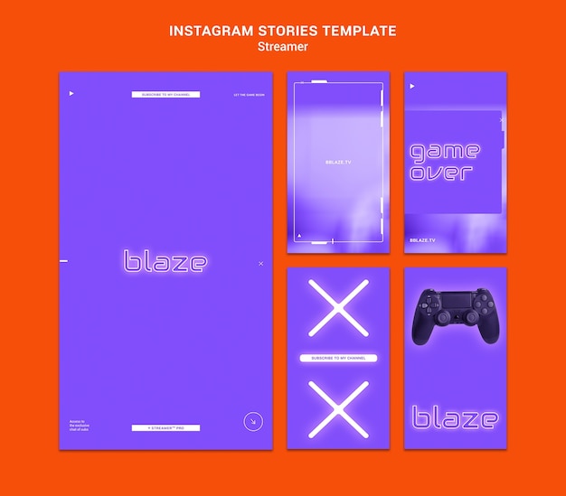 Modello di streamer dal design piatto