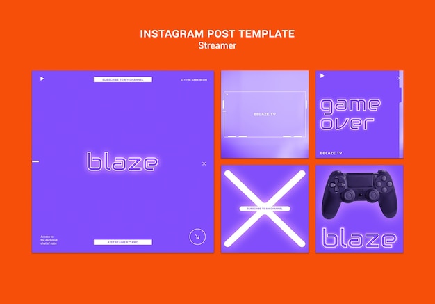 Modello di streamer dal design piatto
