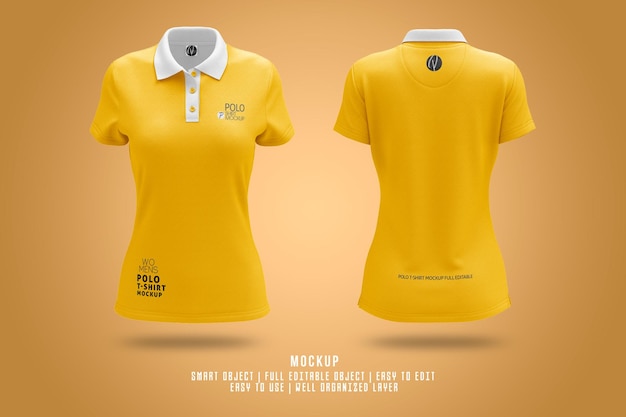 modello di t-shirt polo da donna