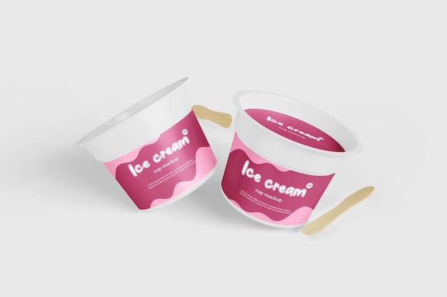 Modello di tazza di gelato PSD