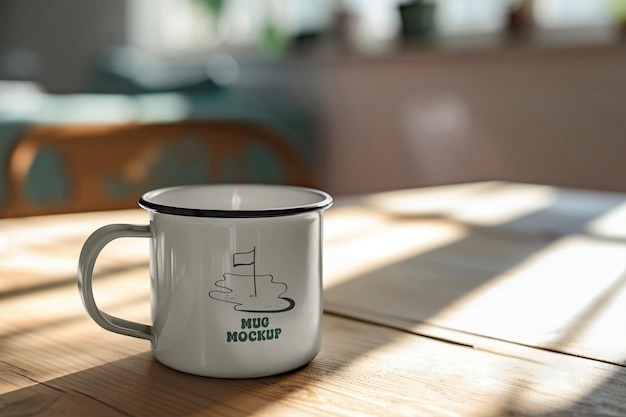 Modello di tazza di metallo per interni