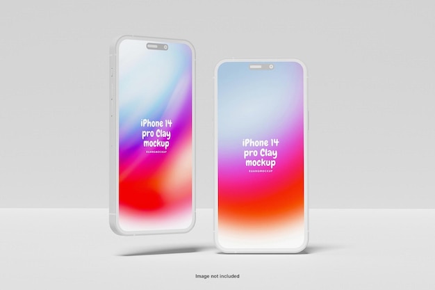 Modello di telefono 14 pro in argilla