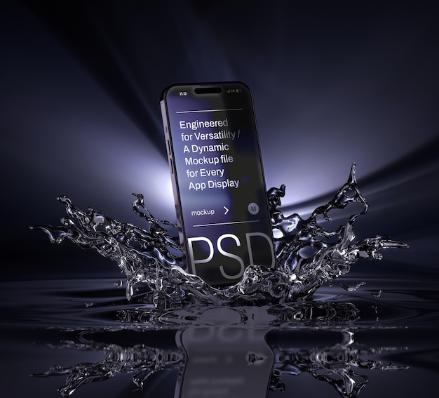 Modello di telefono a spruzzo d'acqua