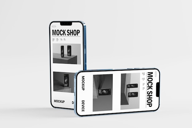 Modello di telefono del dispositivo con colore di sfondo modificabile.