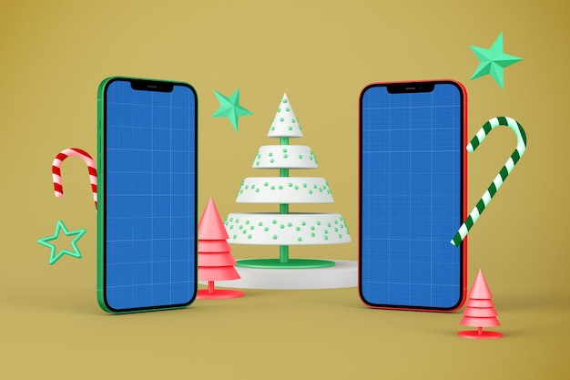 Modello di telefono di Natale