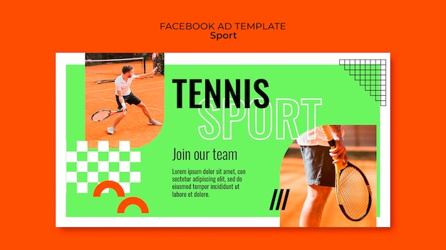 Modello di tennis dal design piatto