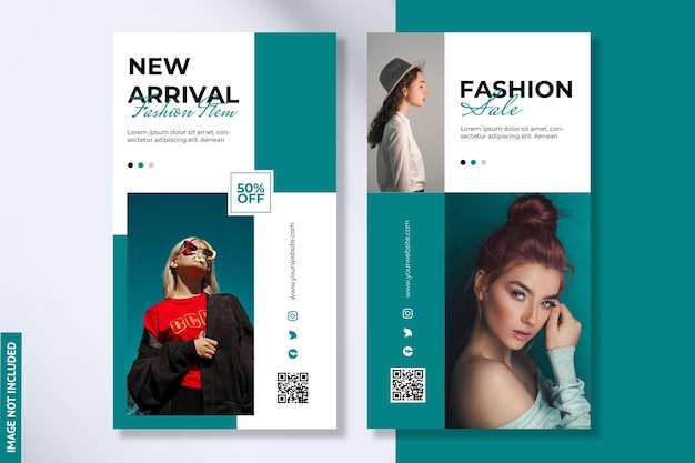 modello di vendita di moda di Instagram story