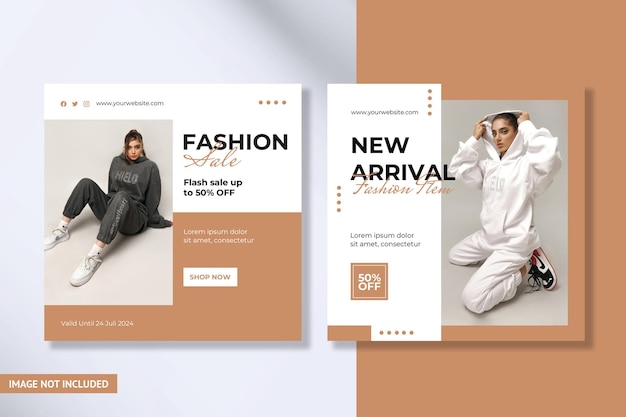 modello di vendita di moda di social media post