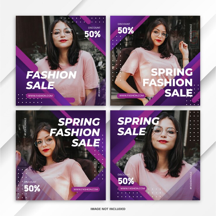 PSD modello di vendita di moda primavera primavera bundle instagram