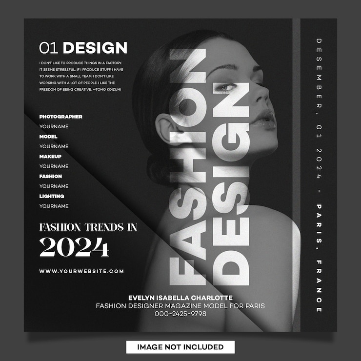 PSD modello di volantino design della moda