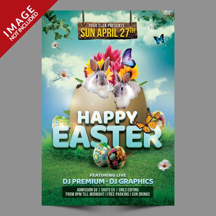 Modello di volantino di buona Pasqua