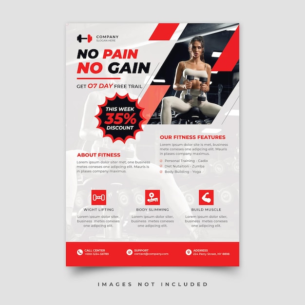 Modello di volantino di fitness