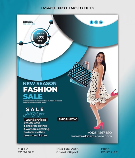 Modello di volantino di moda