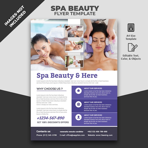 Modello di volantino per la bellezza SPA