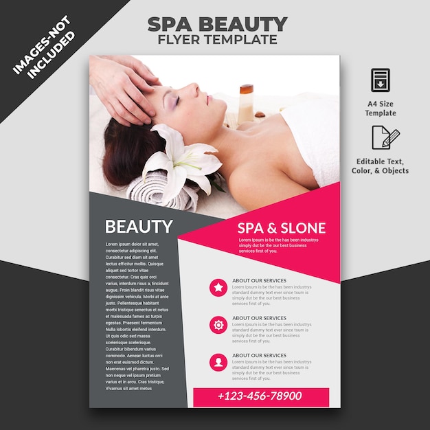 Modello di volantino per la bellezza SPA