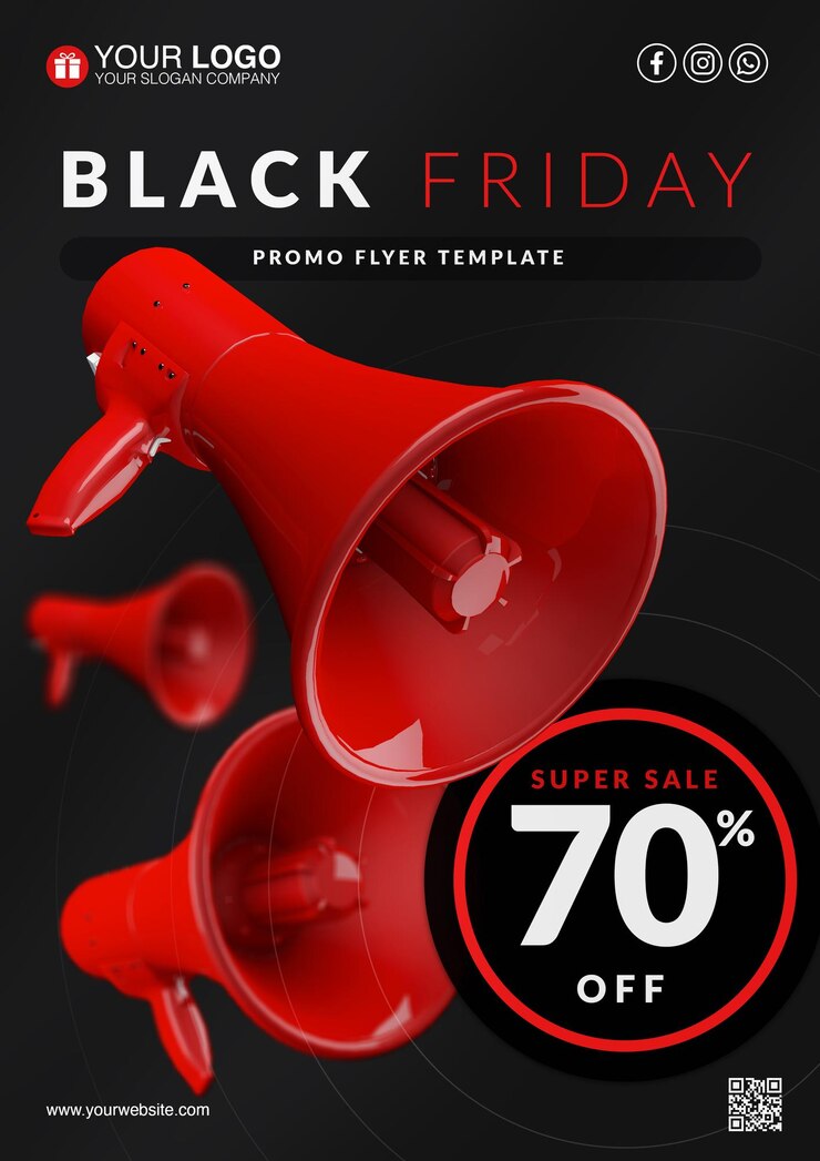 PSD modello di volantino promozionale del black friday