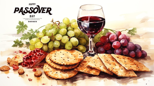 Modello e sfondo realistici di Happy Passover Day