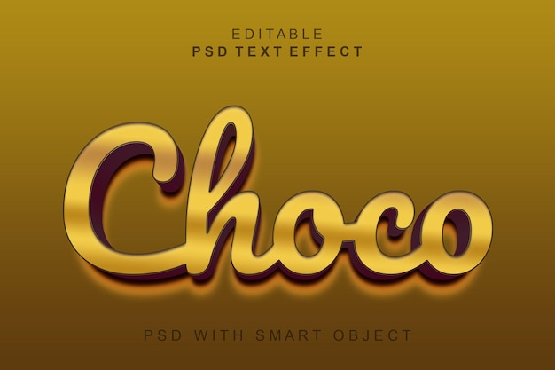 Modello effetto testo 3d Choco