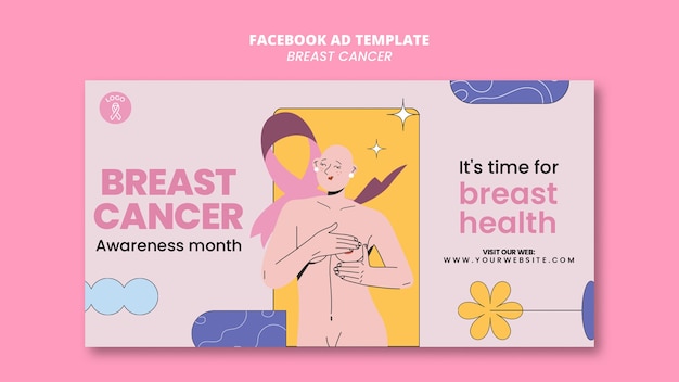 Modello Facebook del mese di consapevolezza del cancro al seno