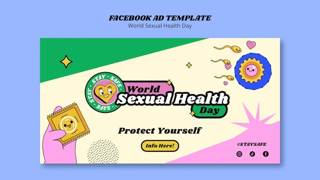 Modello Facebook dell'evento della giornata mondiale della salute sessuale
