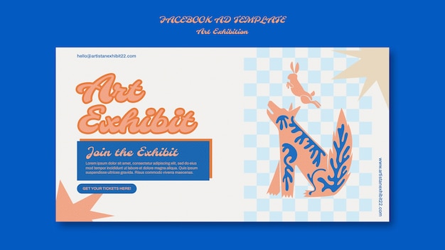 Modello facebook della mostra d'arte Groovy