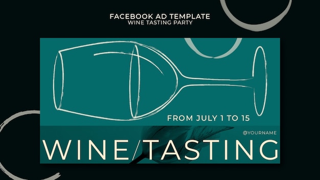 Modello facebook per feste di degustazione di vini