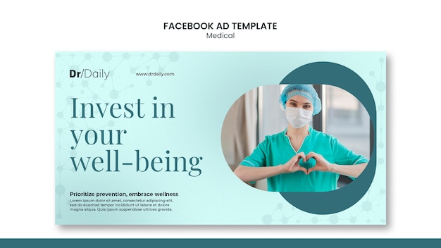Modello Facebook per l'assistenza medica gradiente