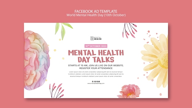 Modello Facebook per la giornata mondiale della salute mentale