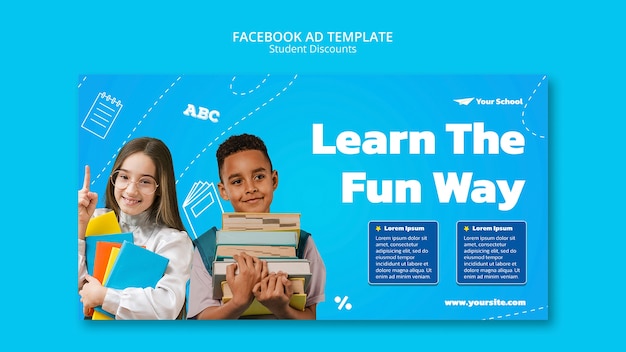 Modello facebook sconti per studenti