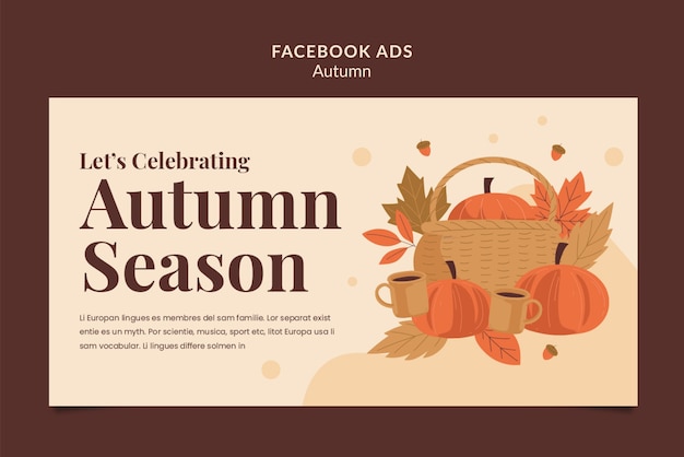 Modello facebook stagione autunnale