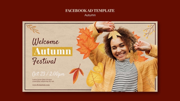 Modello facebook stagione autunnale