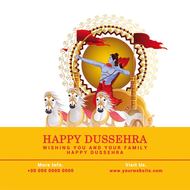 Modello felice dussehra del festival indiano