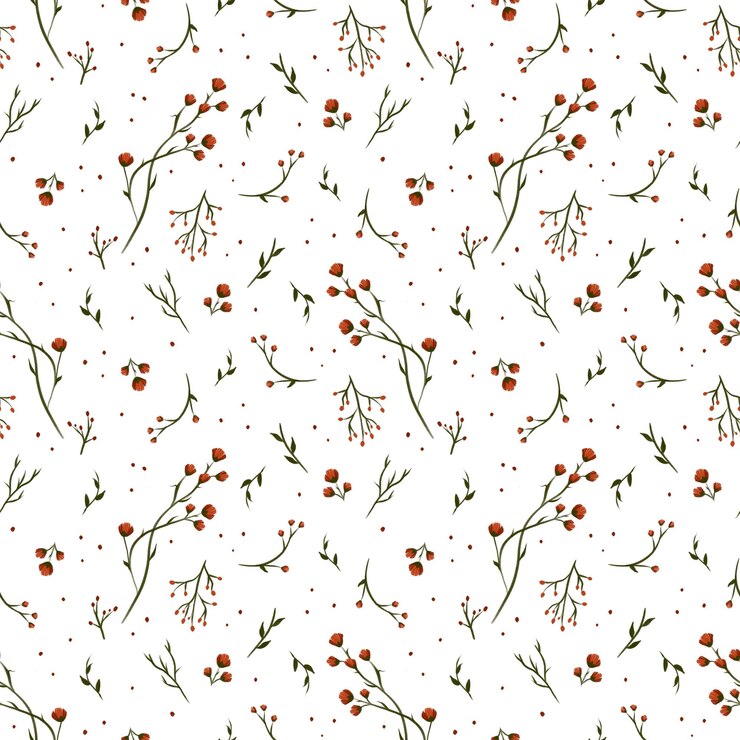 PSD modello floreale vintage carta da parati semplice e senza cuciture con piccoli fiori selvatici e eleganti motivi da giardino