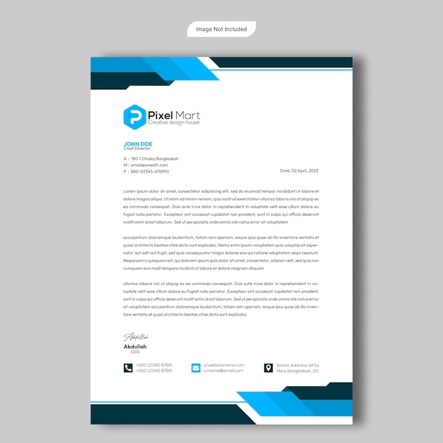 Modello gratuito PSD per le aziende moderne e le testate aziendali