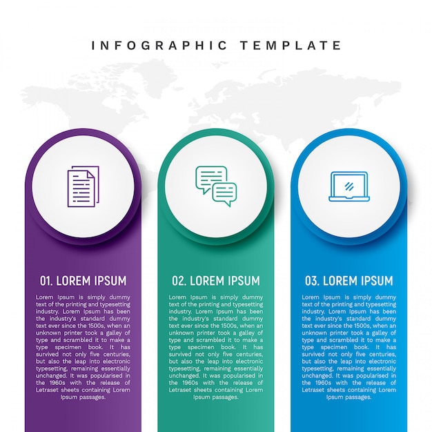 Modello infographic colorato in stile banner