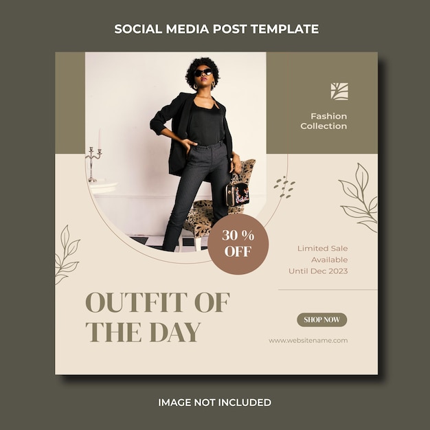 Modello modificabile post instagram social media collezione moda estetica Psd Premium