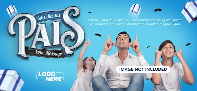 Modello per la festa del papà felice Copertina di Facebook