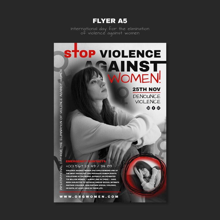 PSD modello per la giornata internazionale per l'eliminazione della violenza contro le donne