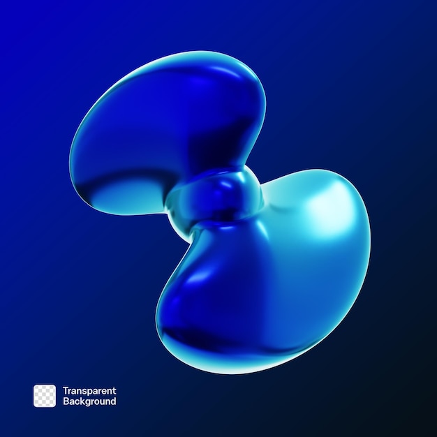 Modello PNG dell'icona 3D della forma geometrica Y2K