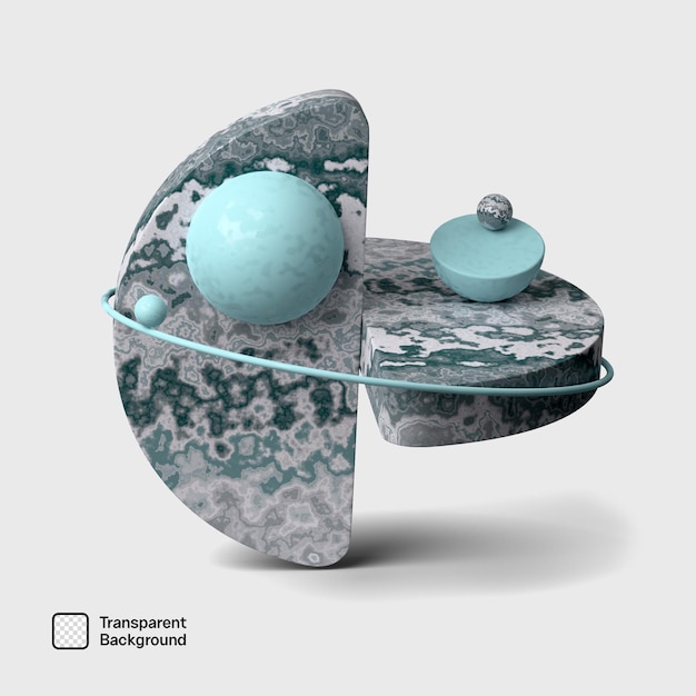 Modello PNG di forma 3D astratta